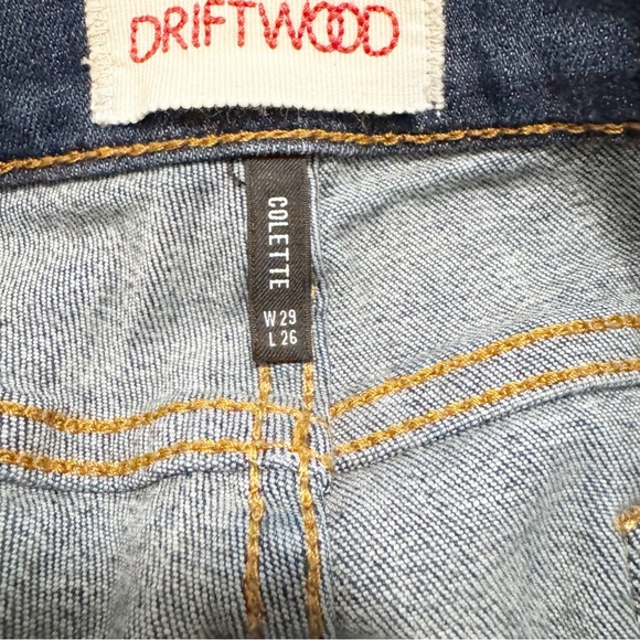 DRIFTWOOD Colette Beaded Embroidered Straight Crop Jeans Blue 29 - Picture 8 of 14